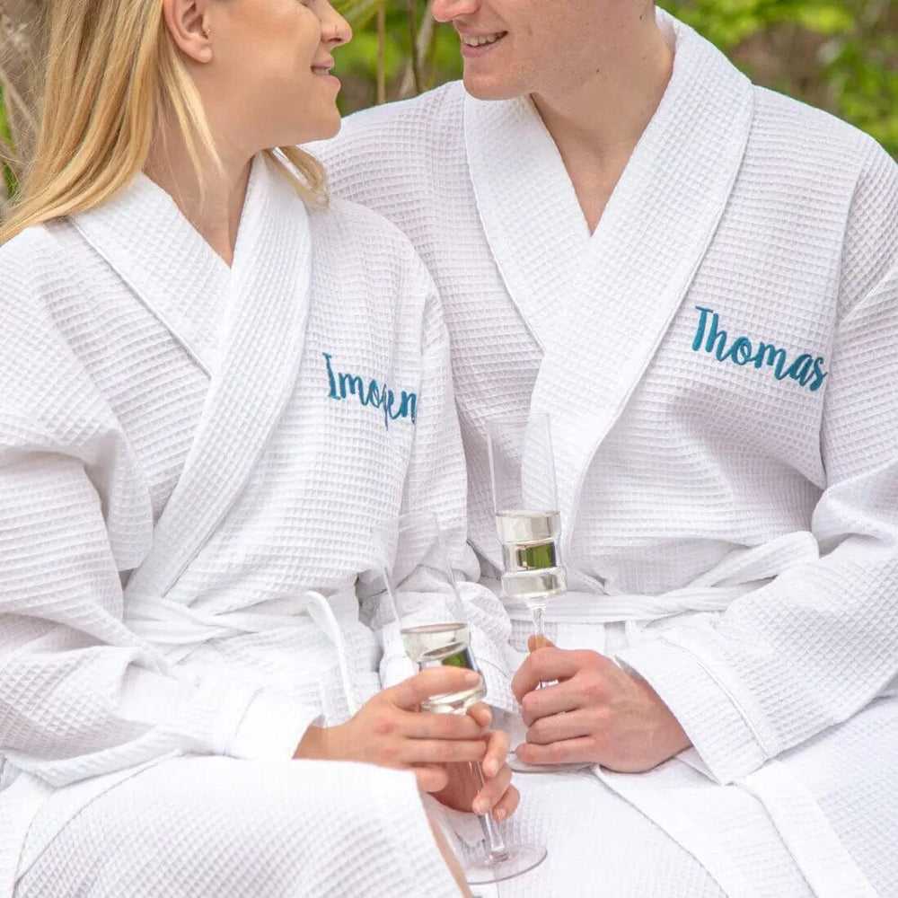 Aztex Shawl Collar Waffle Dressing Gown