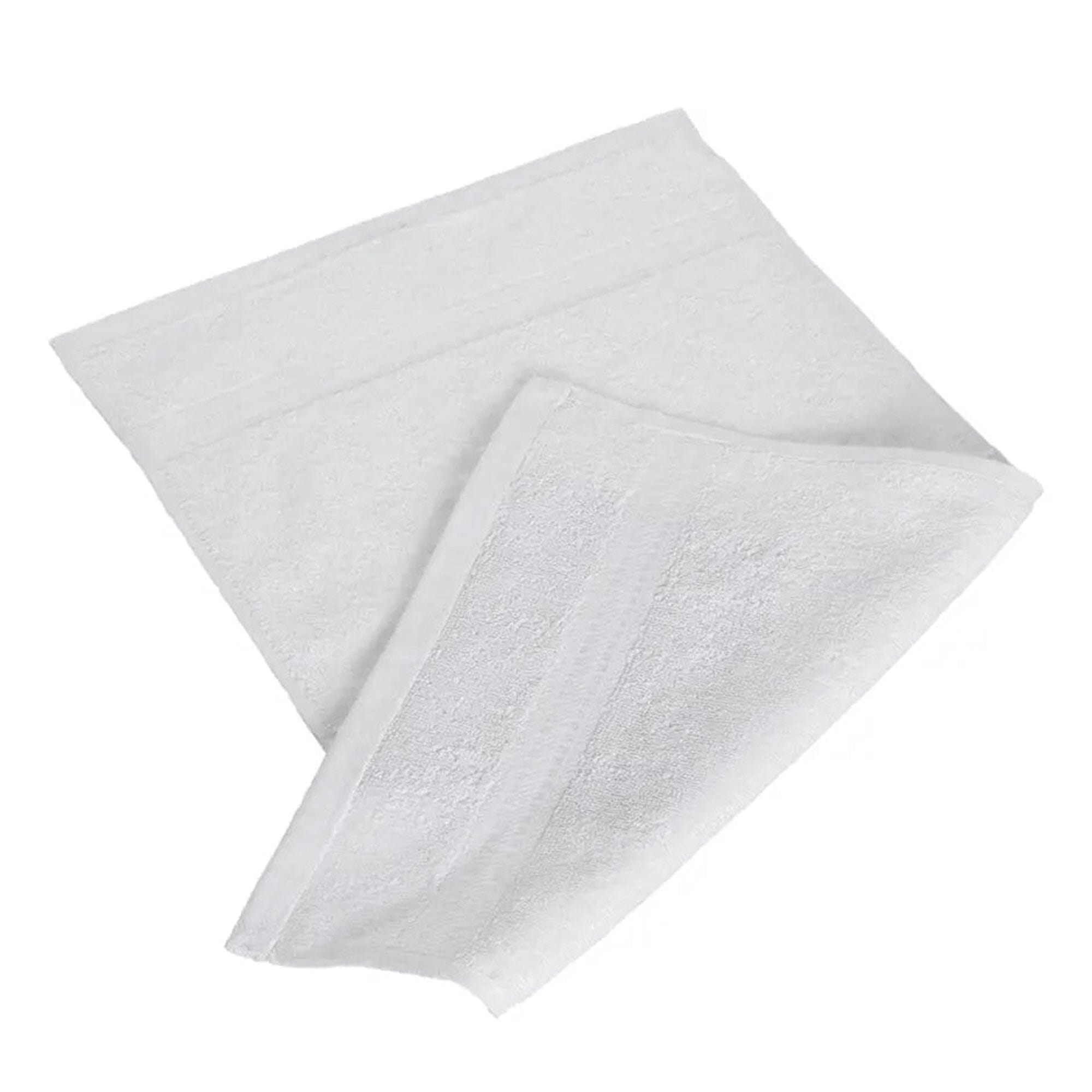 White egyptian cotton 550gsm manicure guest towel on white background