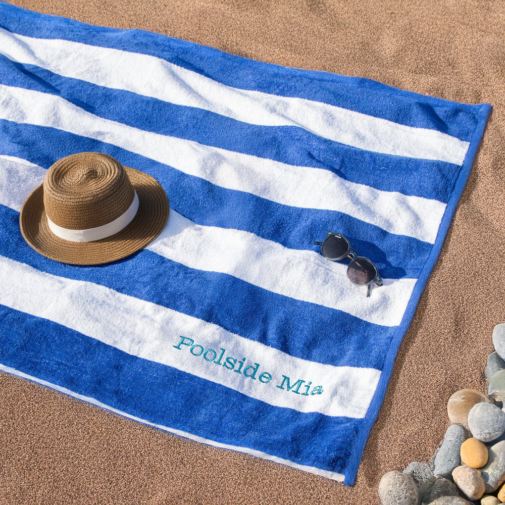 Personalised Egyptian Cotton Cabana Style Beach Towel