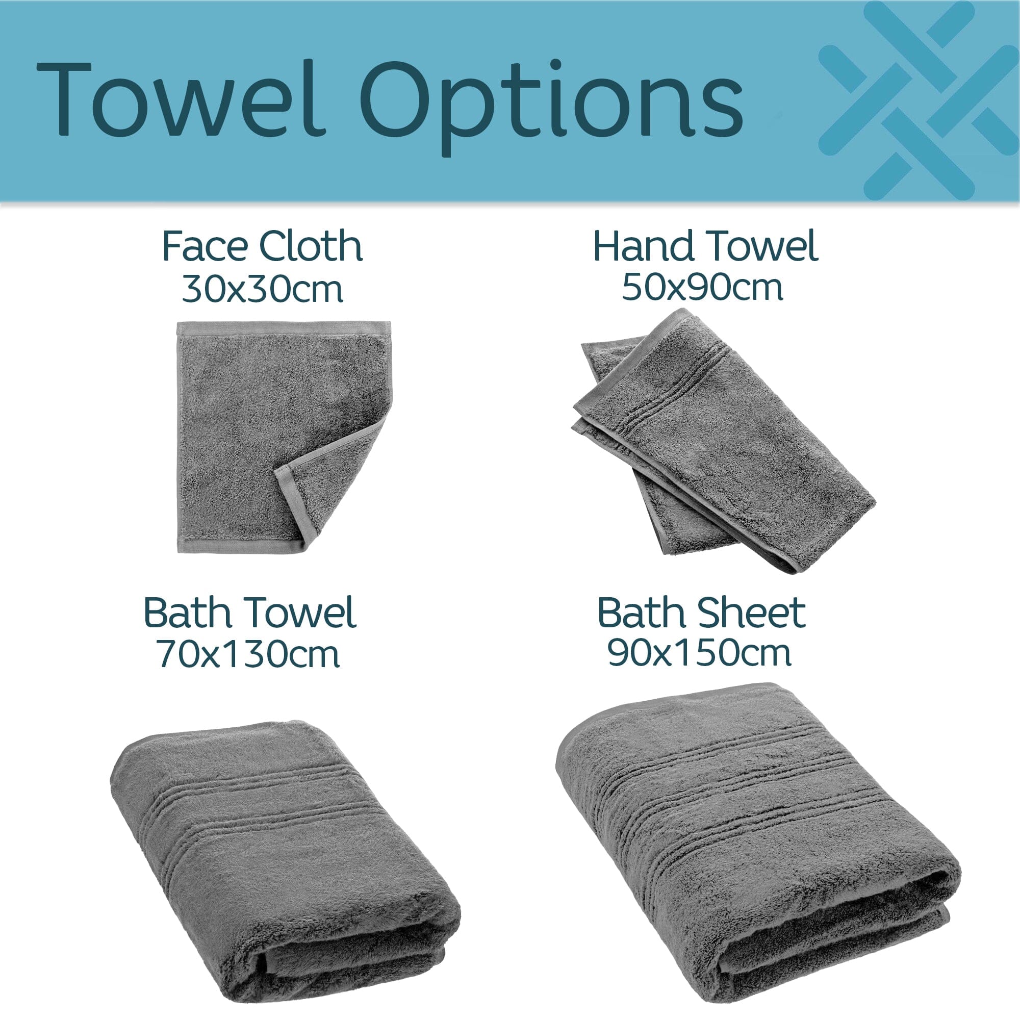 opulence towel range size options