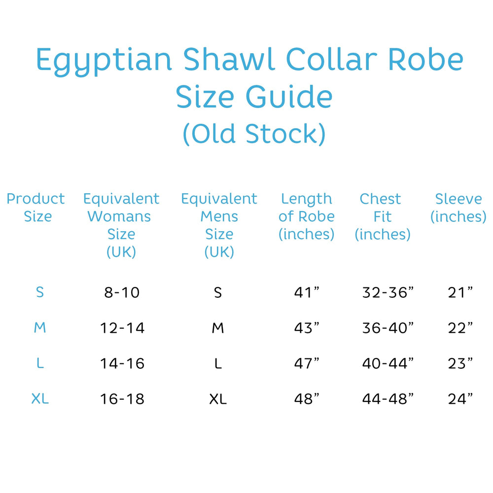 robe size guide