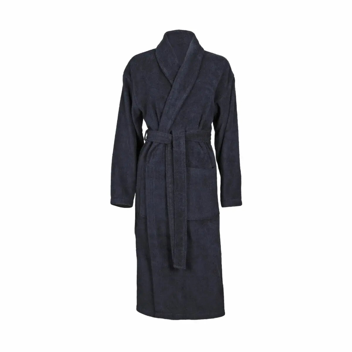 Cotton Shawl Collar Bathrobe 400gsm Aztex - Navy Extra Large