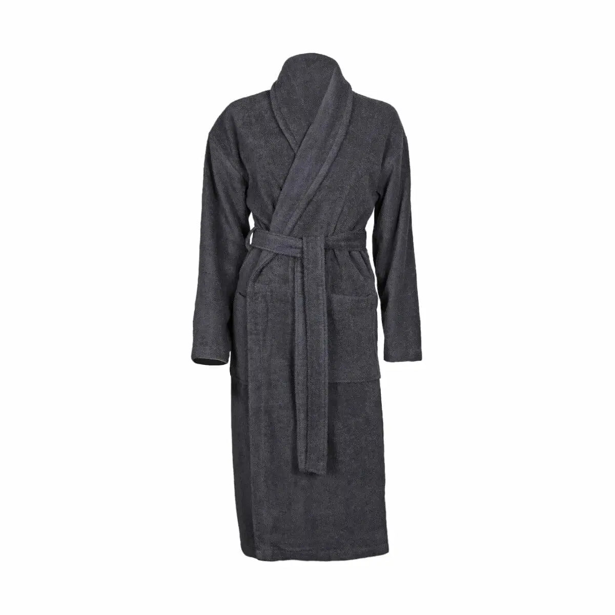 Cotton Shawl Collar Bathrobe 400gsm Aztex - Slate Large 