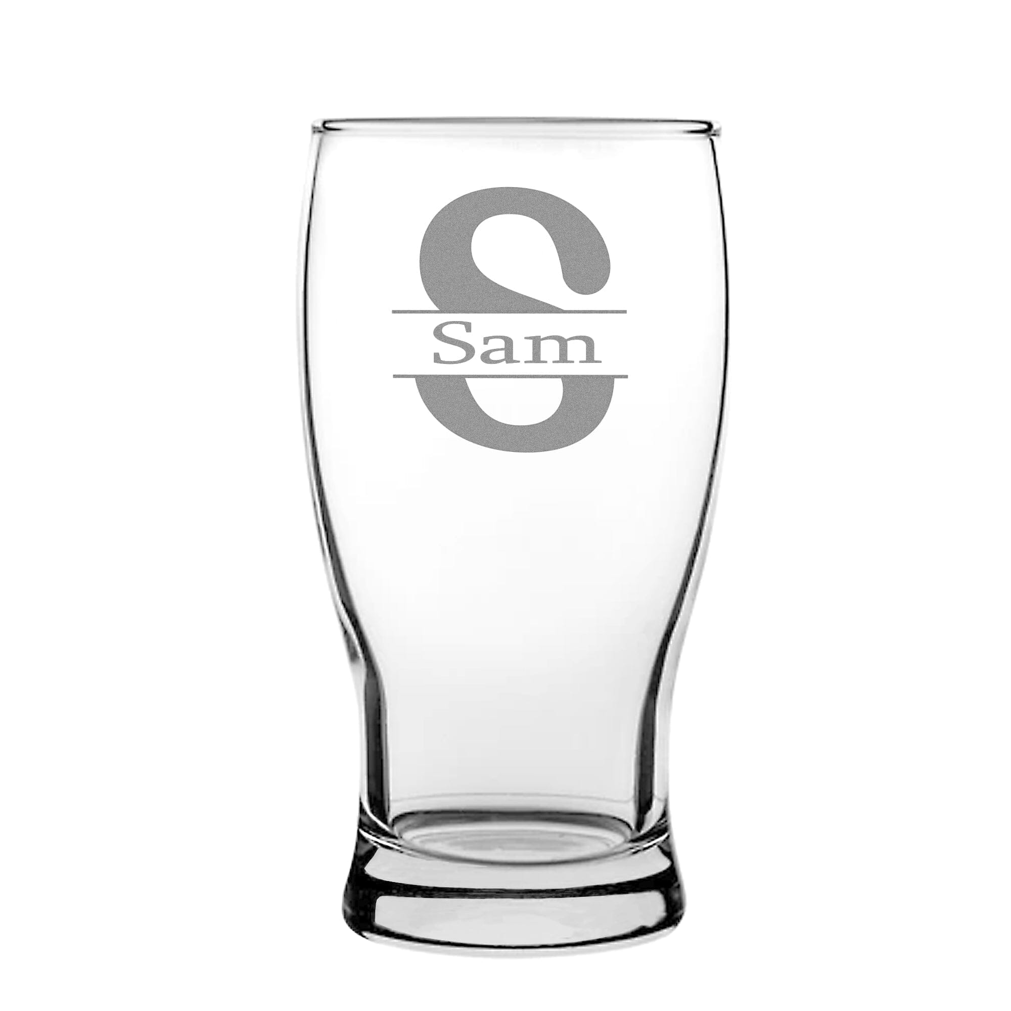 Personalised Initial Design Beer Glass