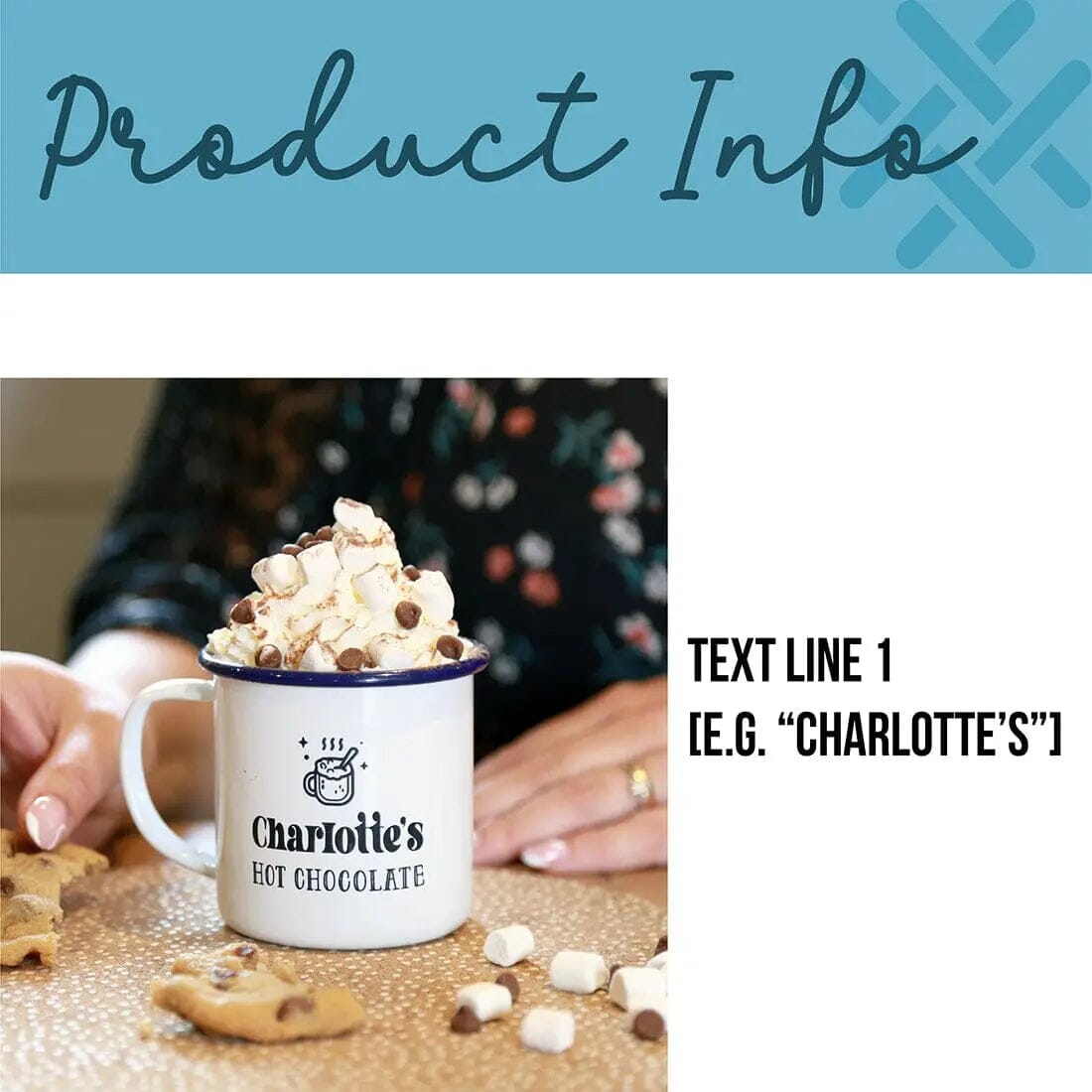 Personalised Retro Hot Chocolate Enamel Mug