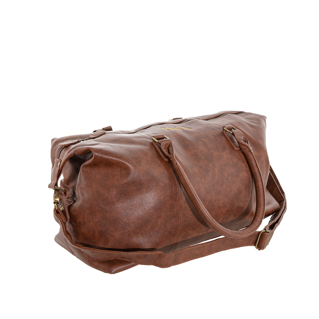 Personalised Vintage Holdall In Black or Brown