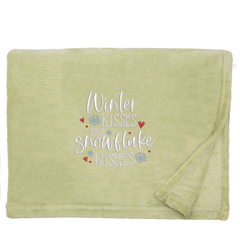 Snowflake Wishes Cosy Home Christmas Snuggle Blanket