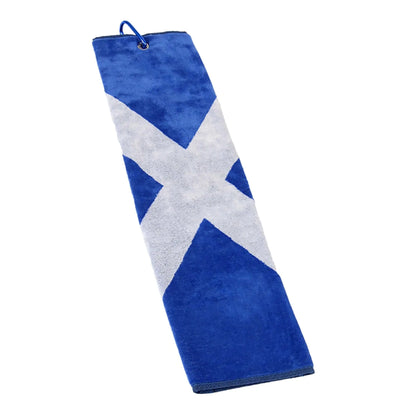 Tartan Tri-Fold Golf Towels, Saltire