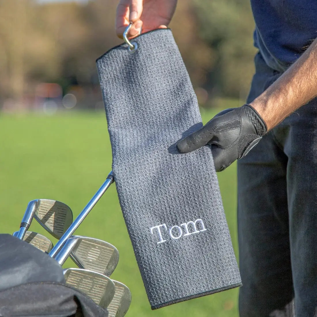 Tri-Fold Waffle Microfibre Golf Towel