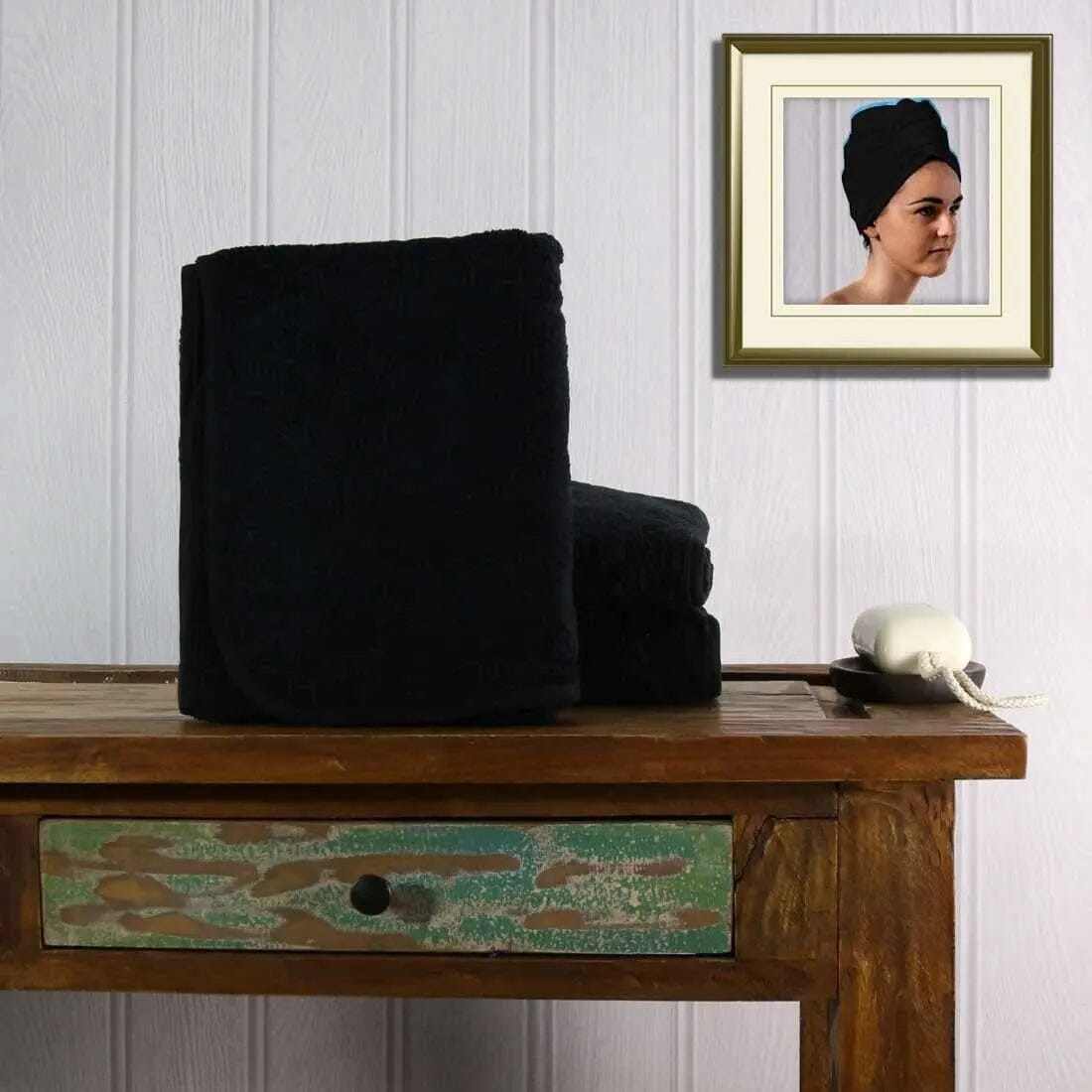 Women's Sarong and Turban Spa Set