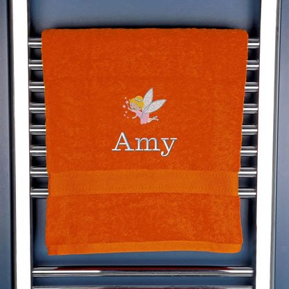 Children's Fairy Bath Towel Egyptian - Orange  