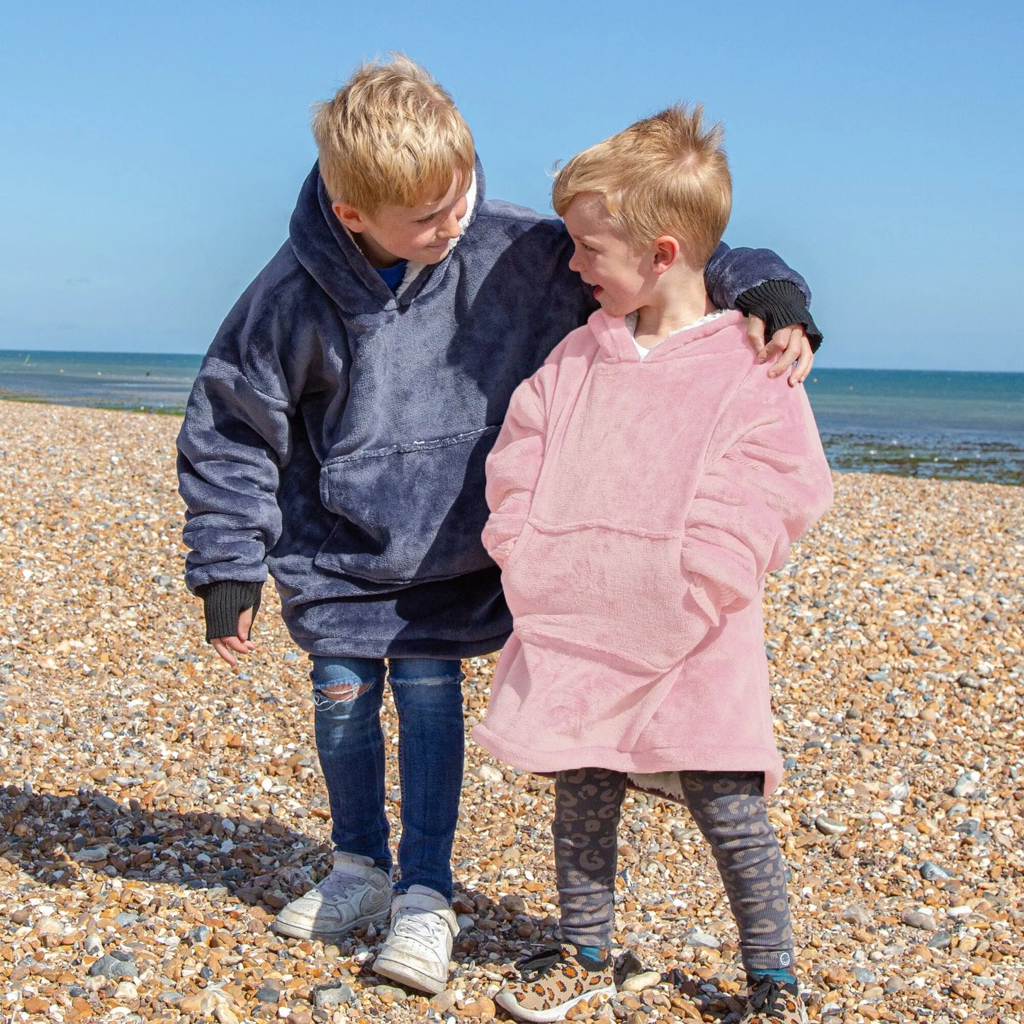 Children's Hooded Wearable Blanket Sherpa - Pink