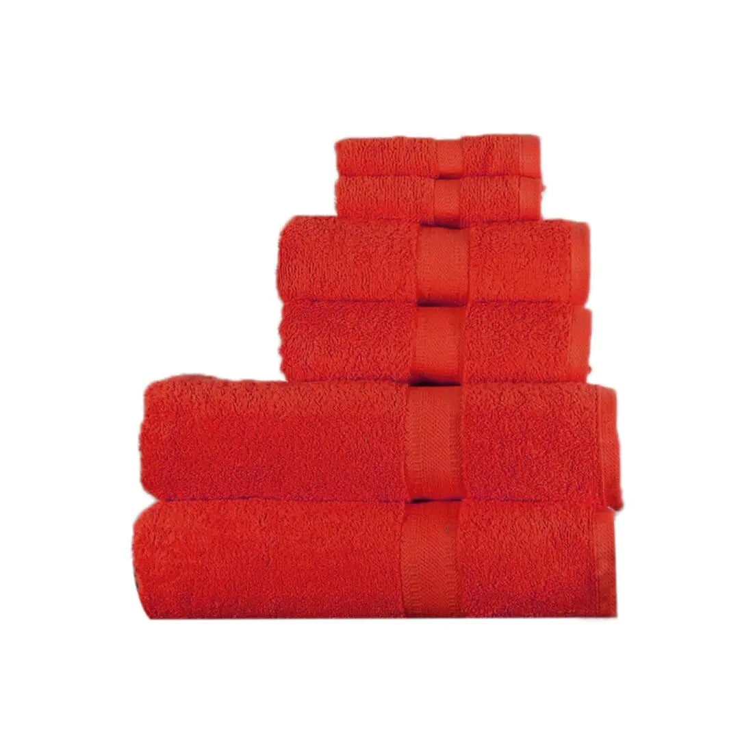 Egyptian Cotton 550gsm 6 Piece Towel Bale Egyptian - Red