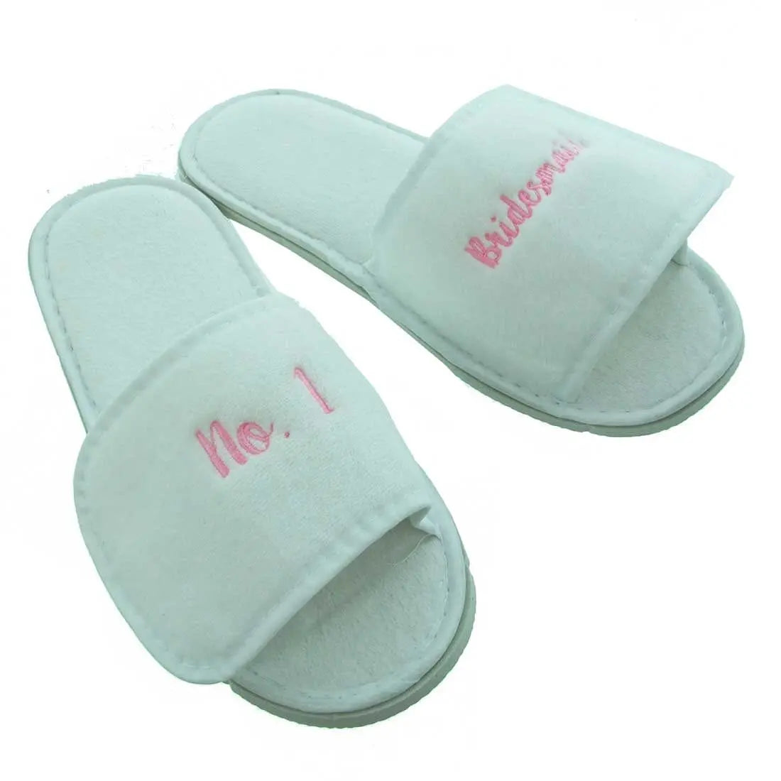 No. 1 Bridesmaid Adjustable Strap Slippers