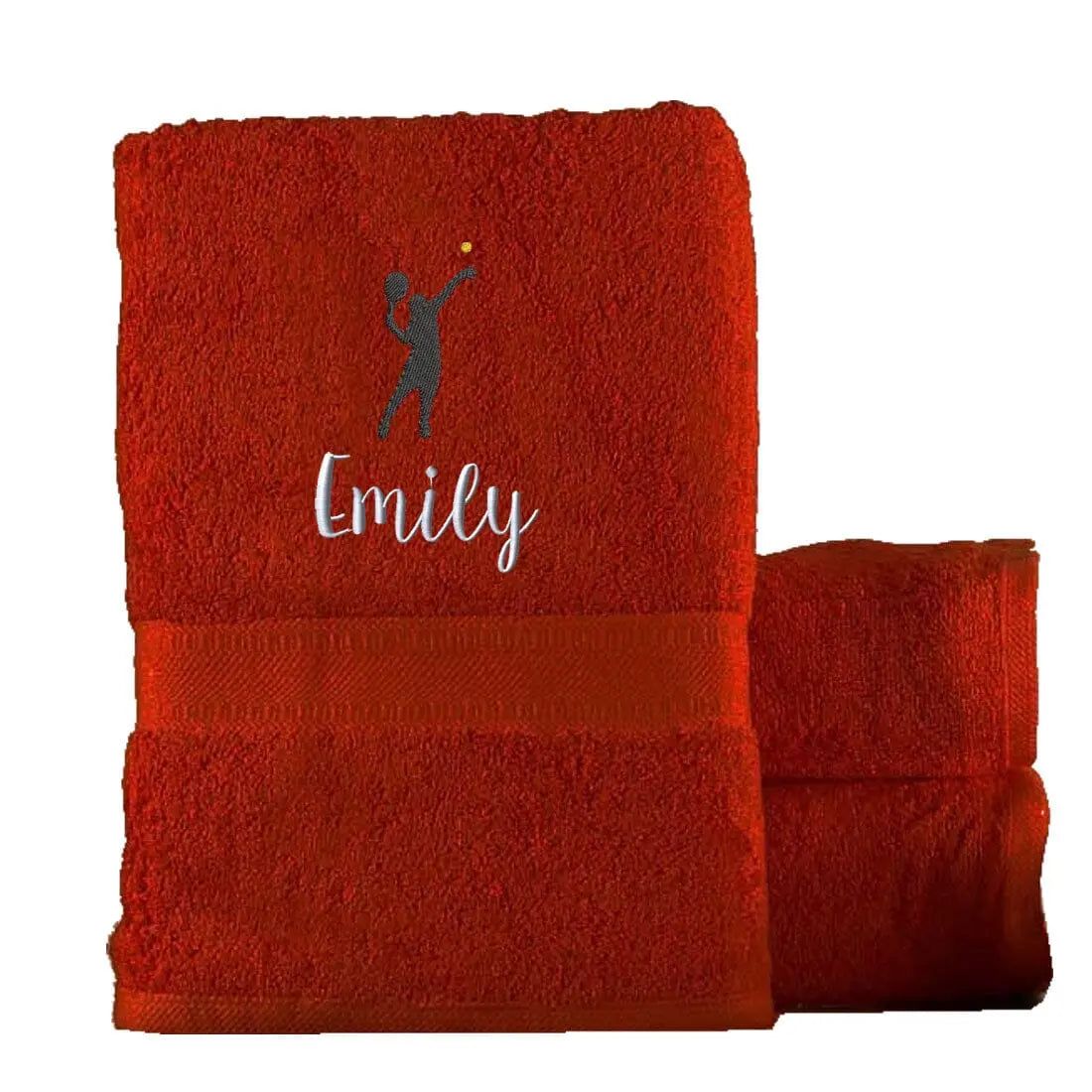 Novelty Egyptian Cotton Tennis Towel Egyptian - Red  
