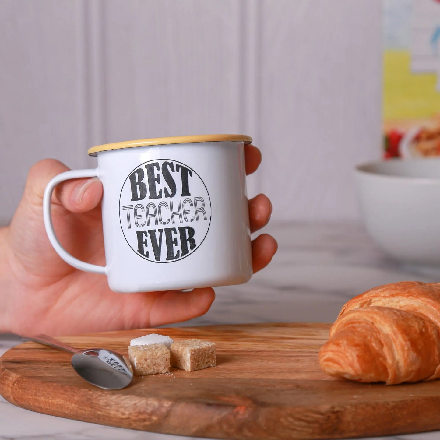 Personalised Best Daddy Ever Enamel Mug