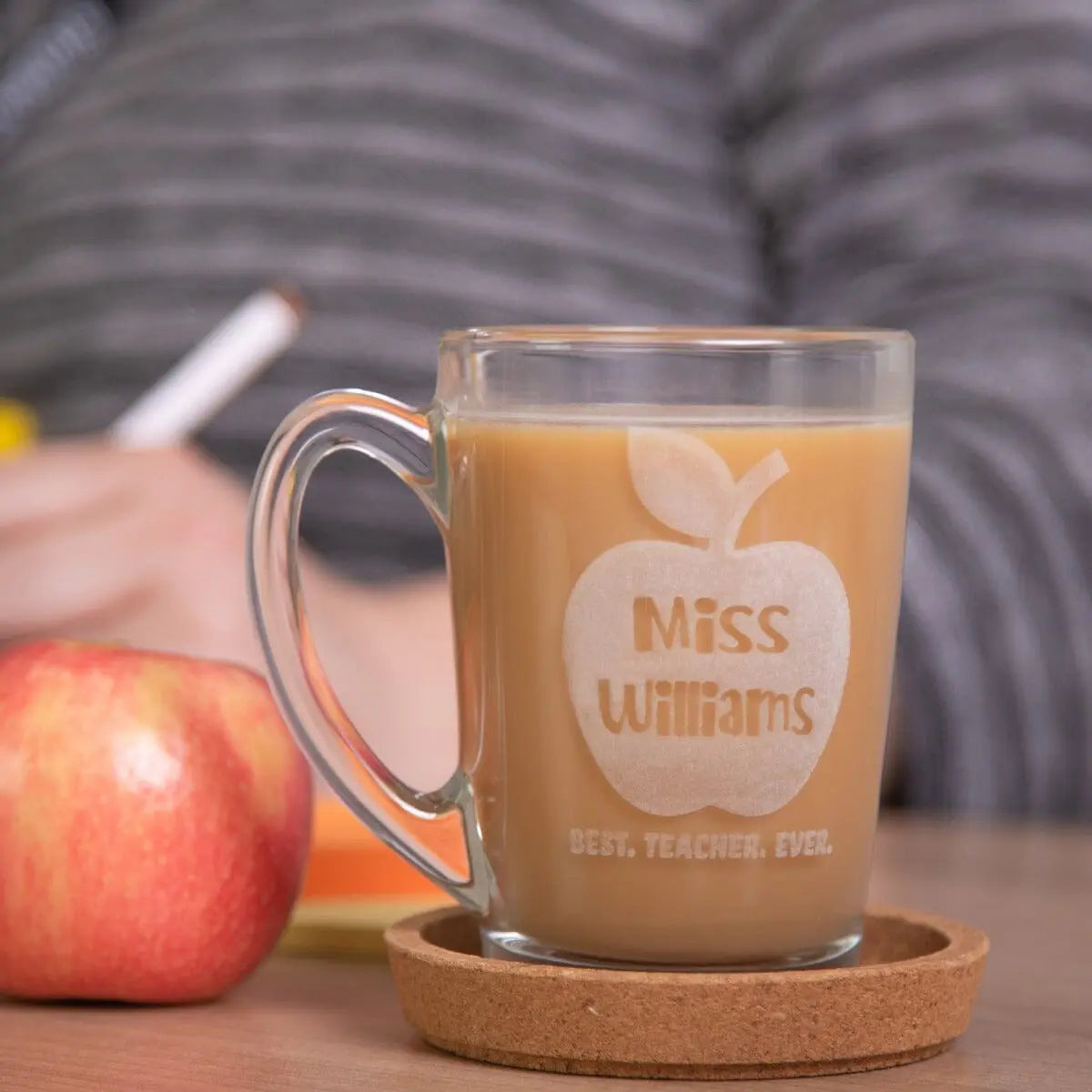 Personalised Best Teacher Ever Glass Mug
