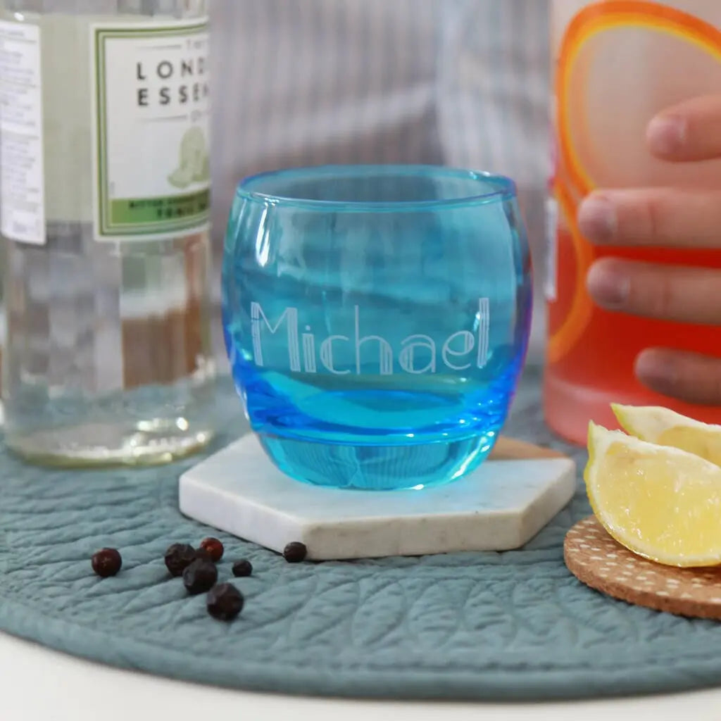 Personalised Coloured Whisky Glass