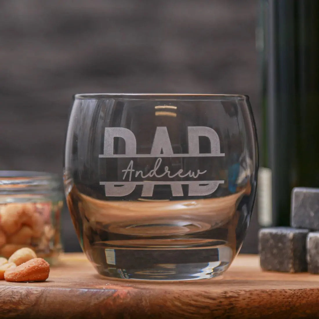 Personalised Dad's Coloured Whisky Glass