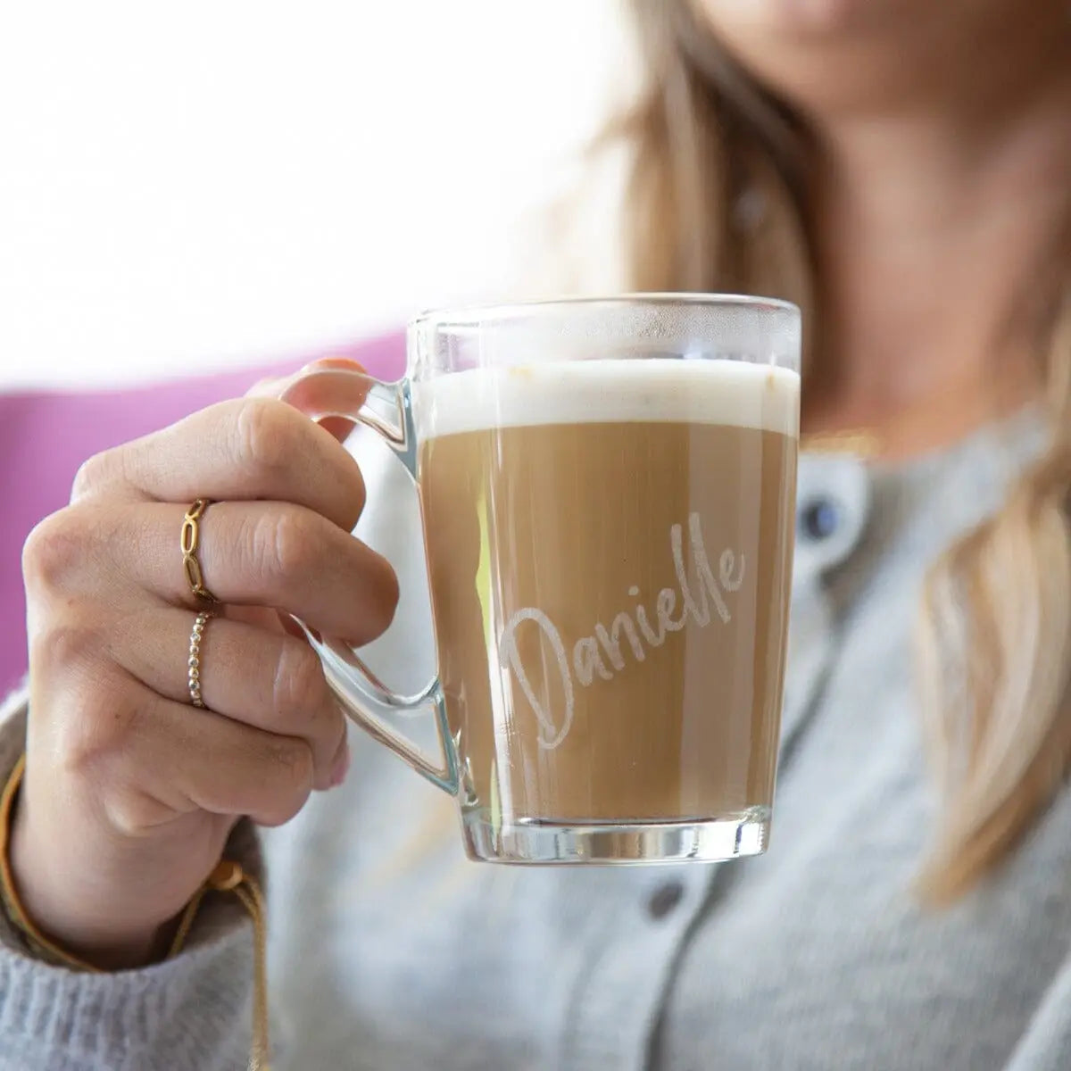 Personalised Glass Coffee Mug