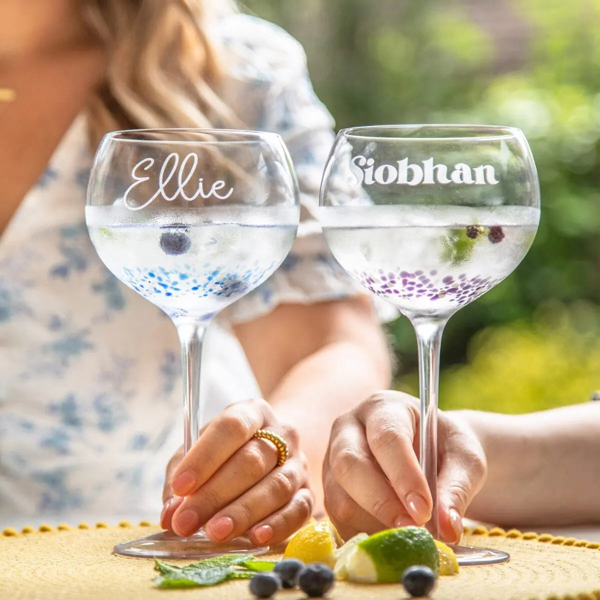 Personalised Name Terrazzo Style Gin Glass