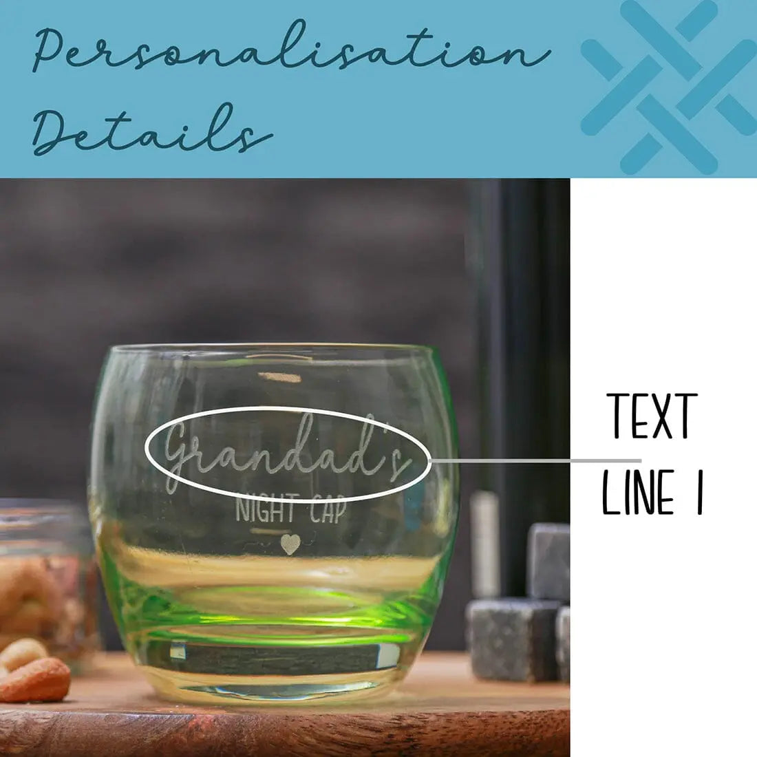 Personalised Night Cap Coloured Whisky Glass