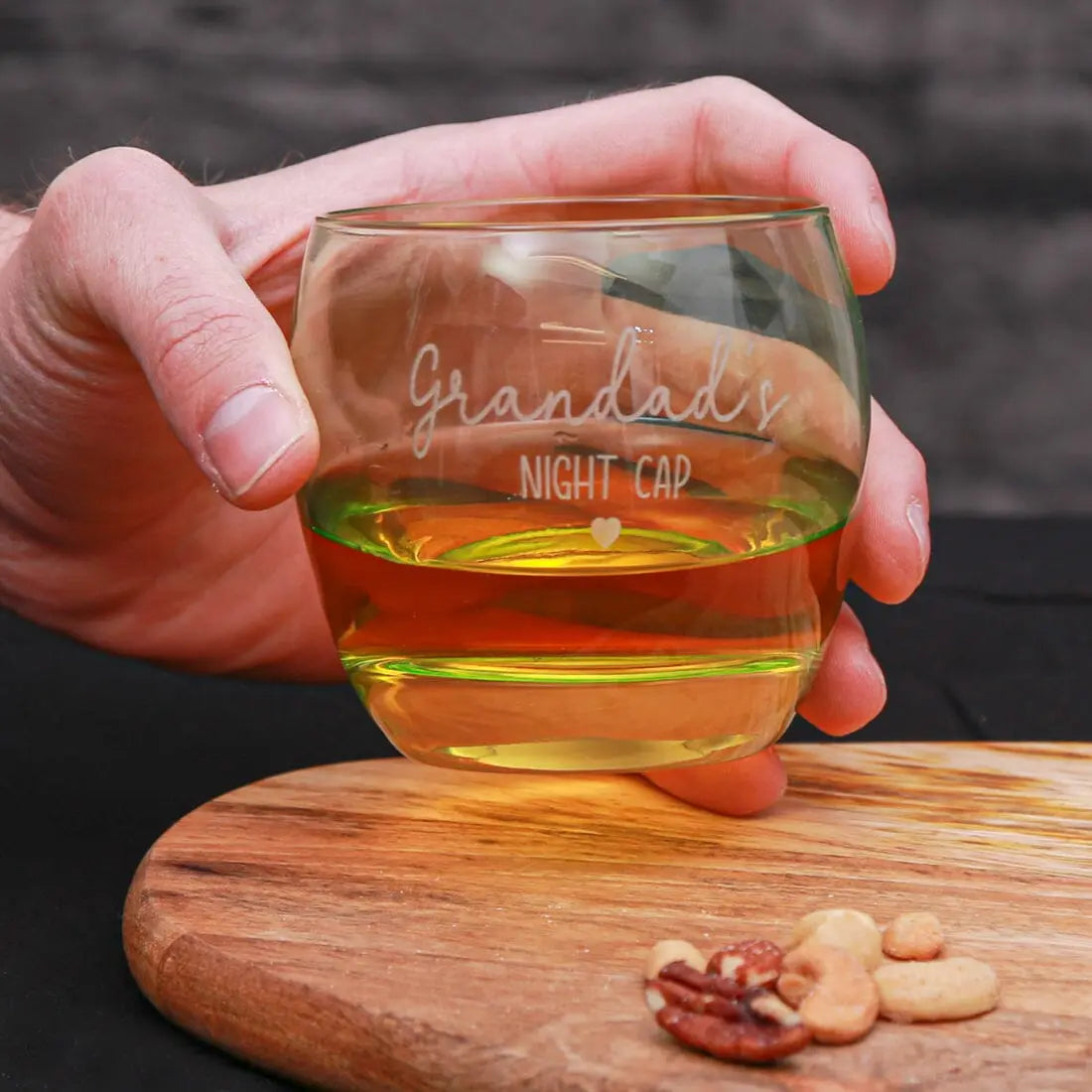 Personalised Night Cap Coloured Whisky Glass