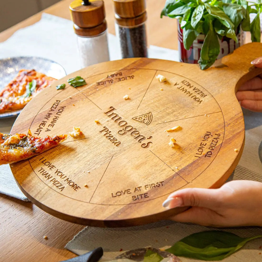 Personalised Pizza Puns Serving Board