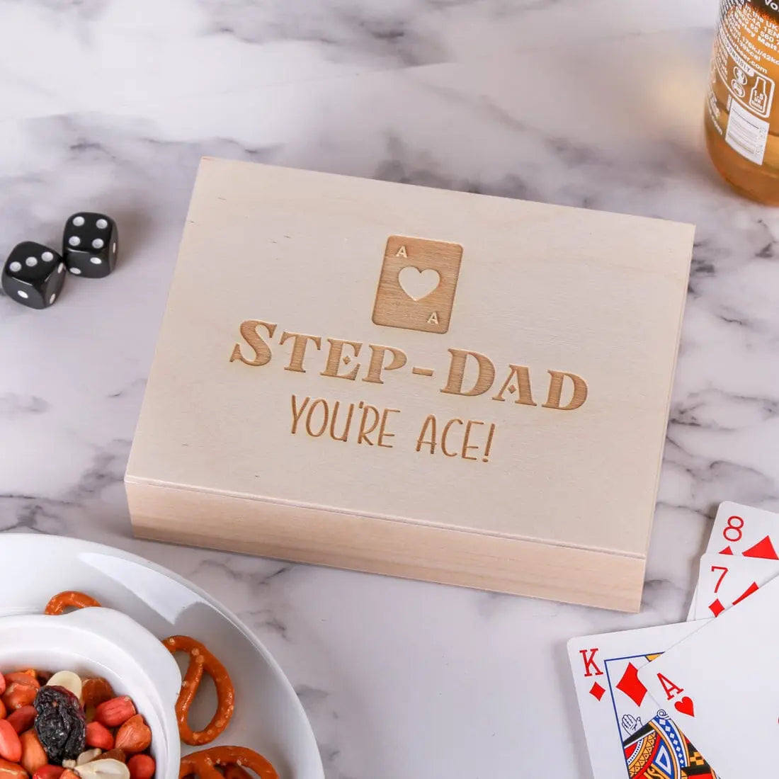 Personalised Playing Card Wooden Box