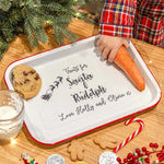 Personalised Treats For Santa Enamel Tray