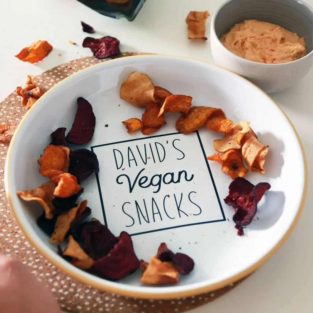 Personalised Vegan Enamel Snack Bowl