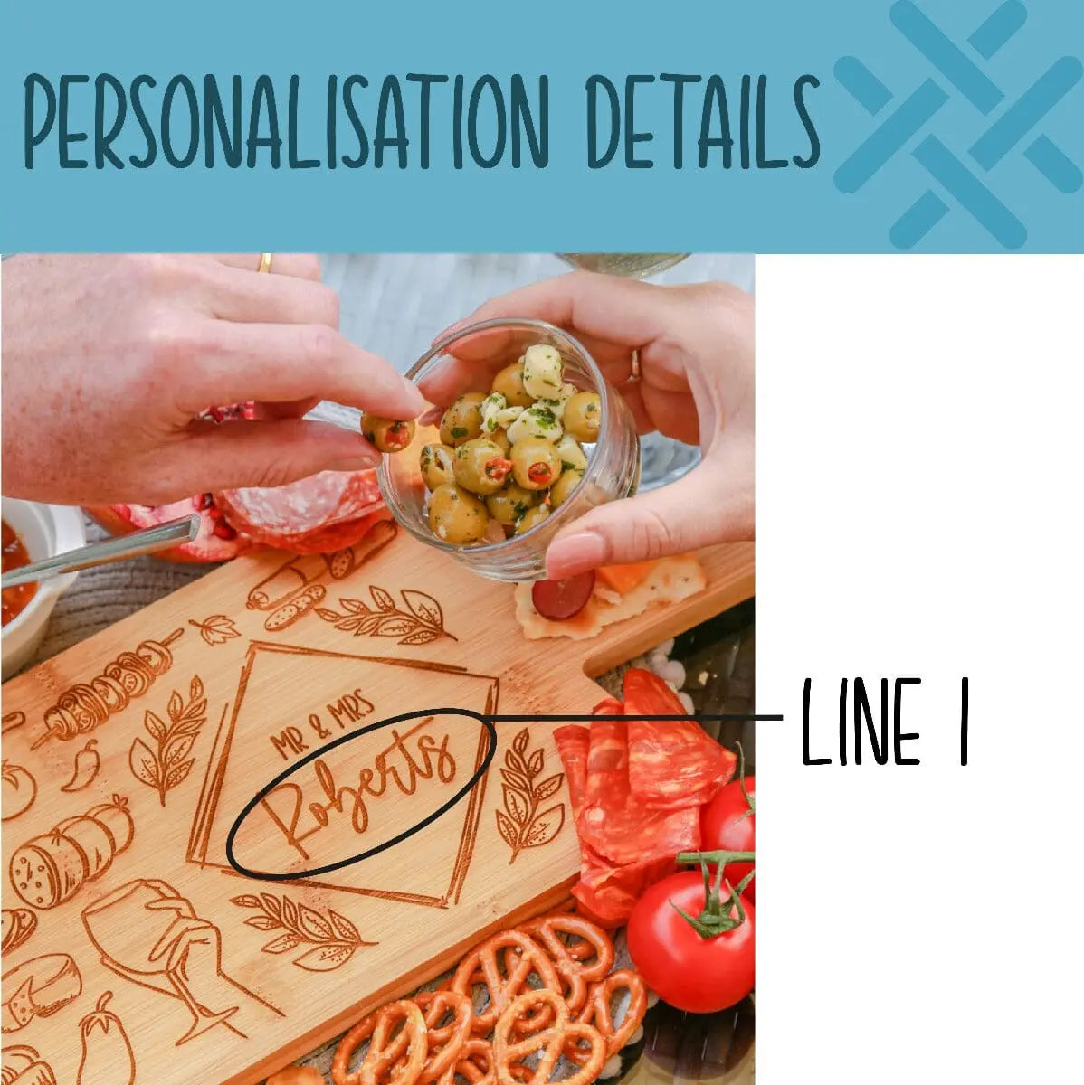 Personalised Wedding Food Chopping/Serving Board