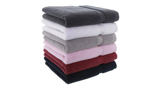 luxury towels stacked up from aztex