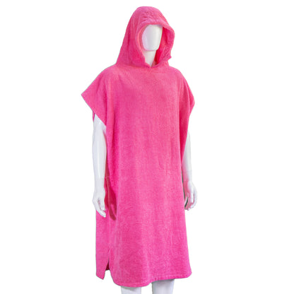 mannequin wearing a pink towelling changing robe