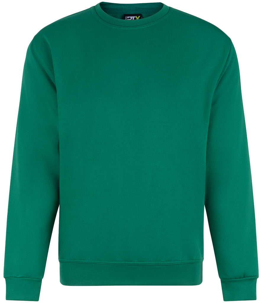 Green sweatshirt on a white background