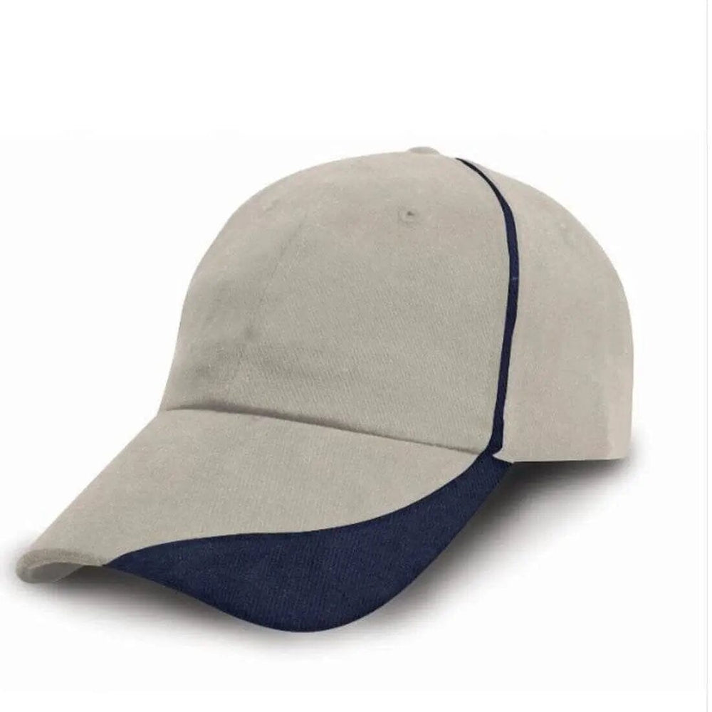 Adults Brushed Cotton Baseball Cap - Duncan Stewart 1978 Baseball-Cap-Beige-with-Navy-Peak Duncan Stewart 1978