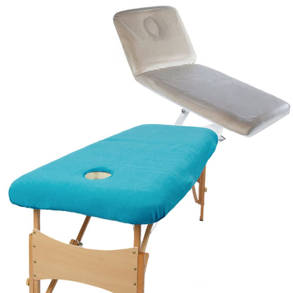 Turquoise aztex classic value massage couch cover with face hole and pvc couch cover bundle 