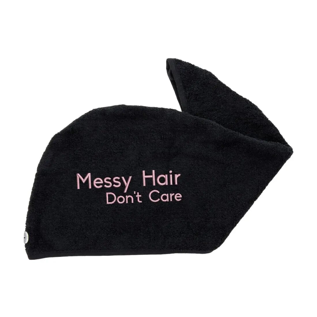 Luxury Hair Turban Towel Messy Hair Dont Care Logo