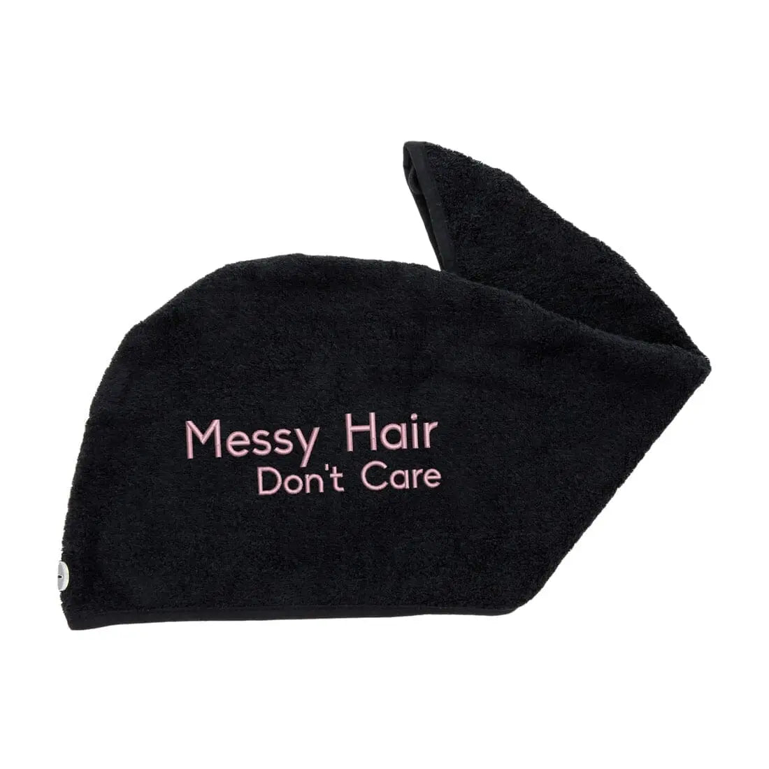 Aztex Luxury Hair Turban Towel Messy Hair Don't Care Logo - Duncan Stewart 1978 Aztex-Black Duncan Stewart 1978