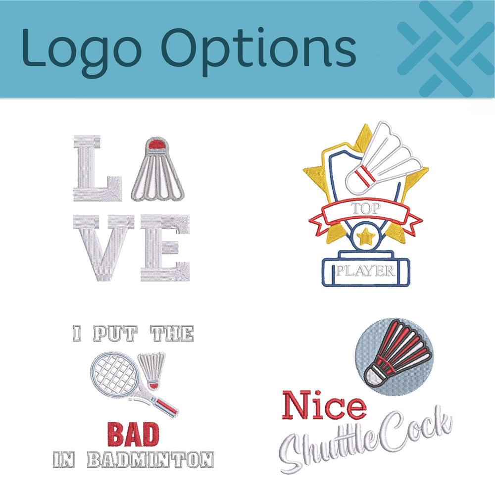 infographic for Badminton Towels with funny embroidered logos