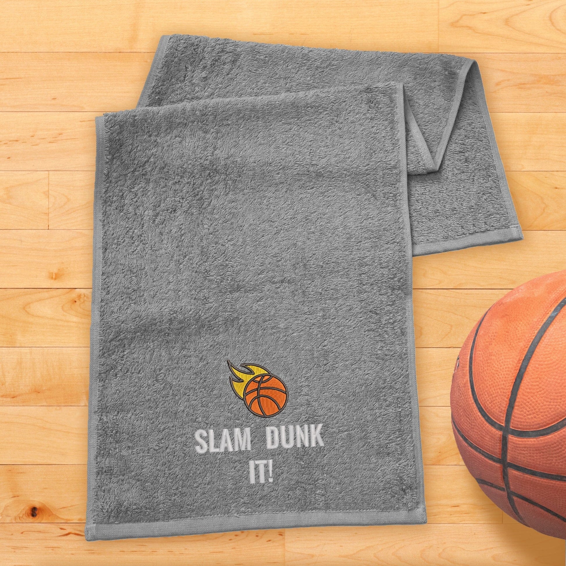 Slate BasketBall Towel with embroidered logo