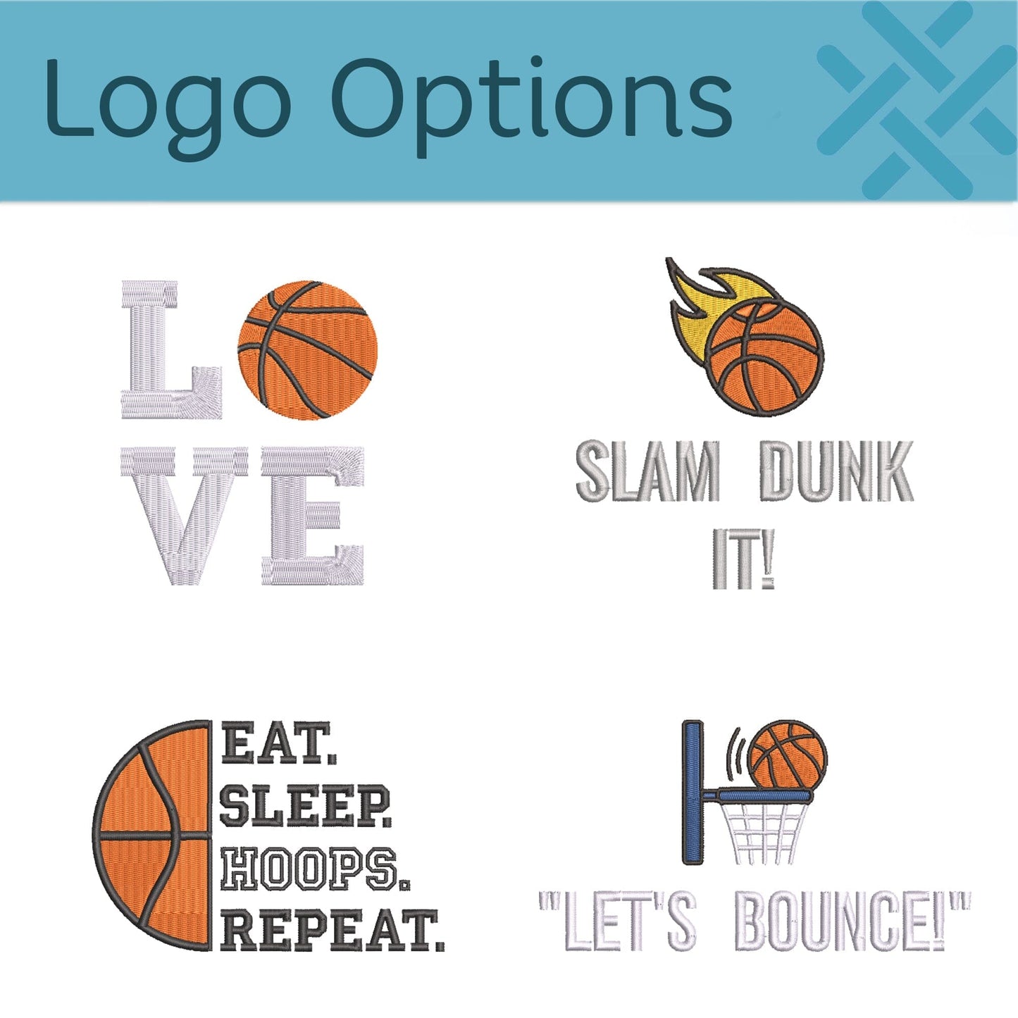 Infographic for BasketBall Towels with embroidered logos