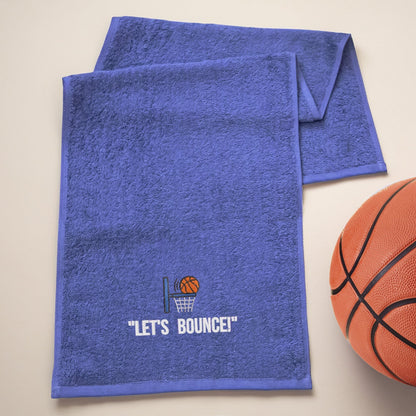 Navy BasketBall Towel with embroidered logo