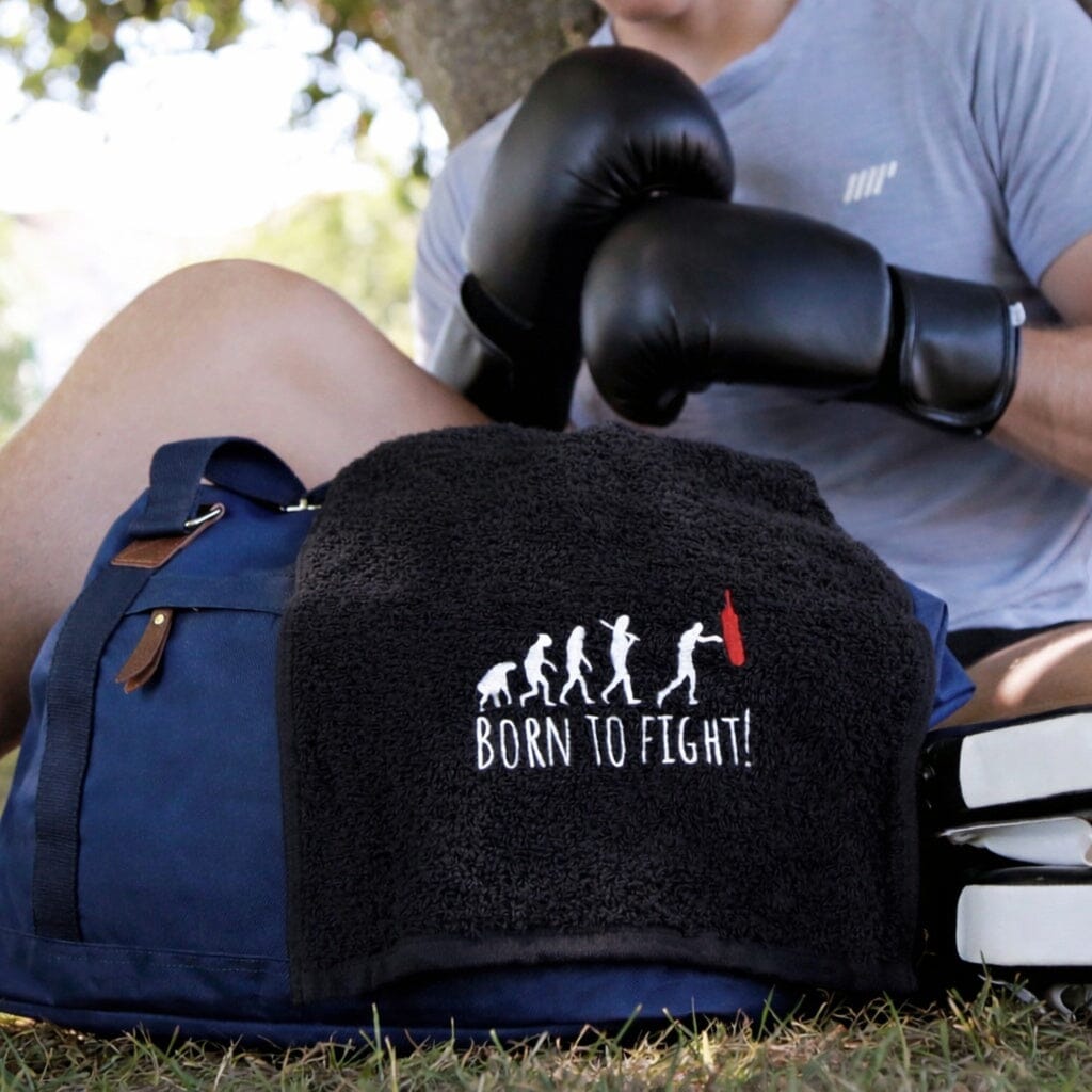 black gym towel
