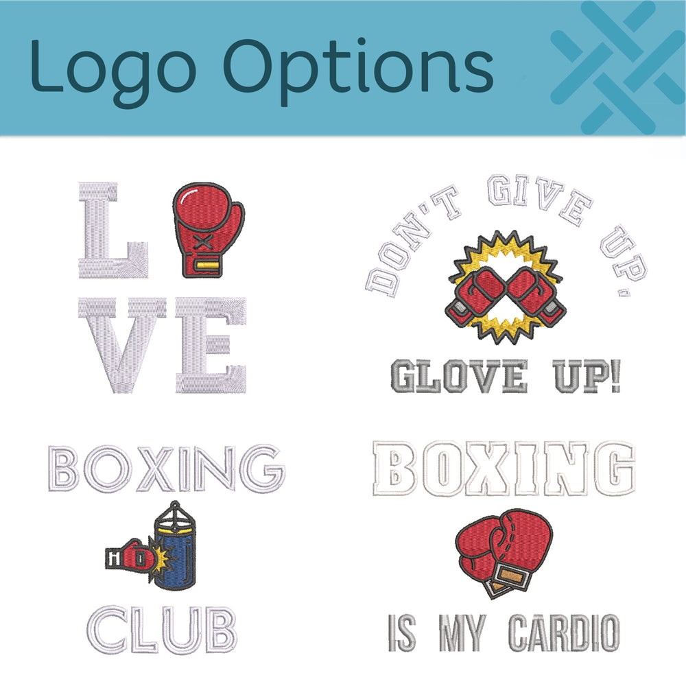 Boxing towel logo options Infographic
