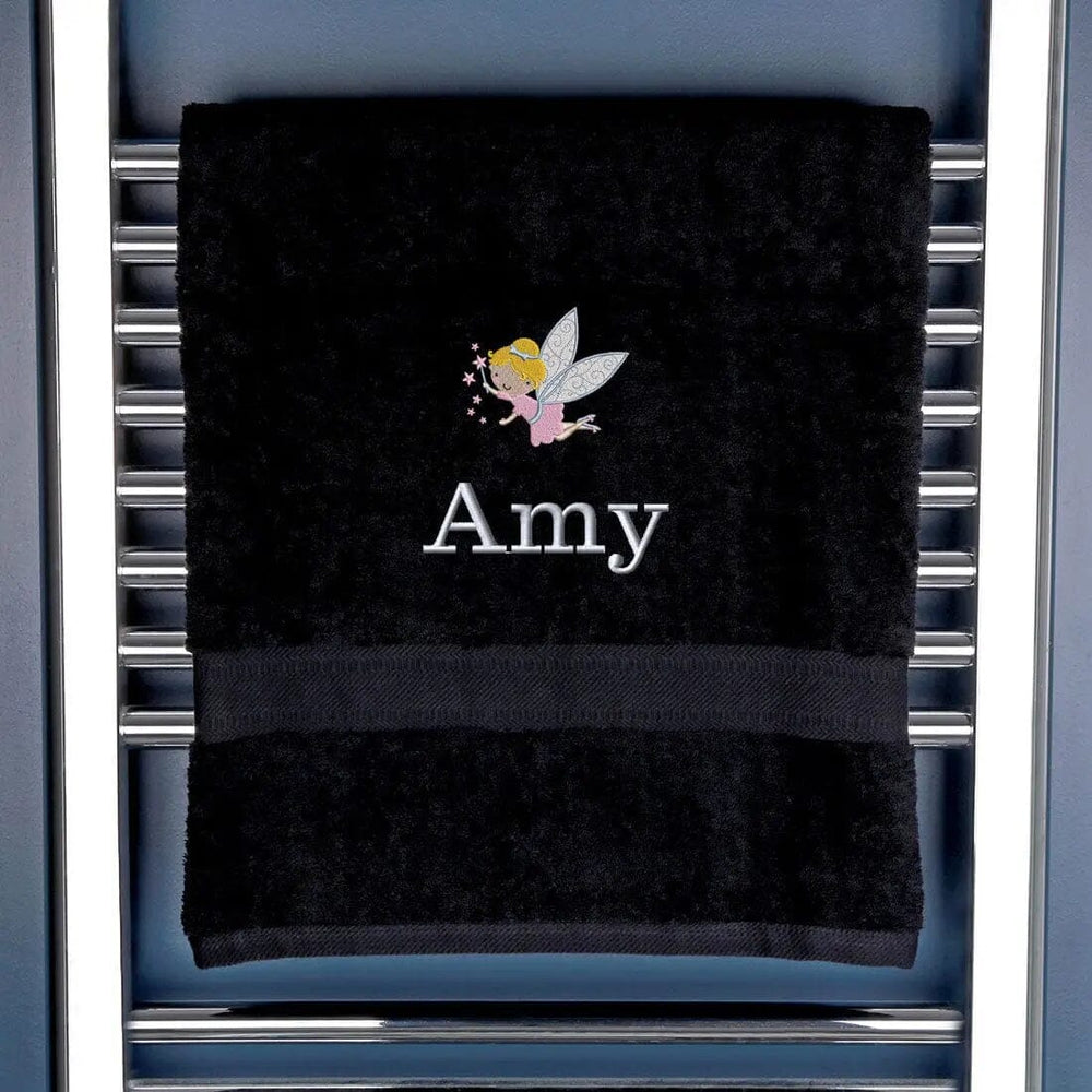 Children's Fairy Bath Towel Egyptian - Black  