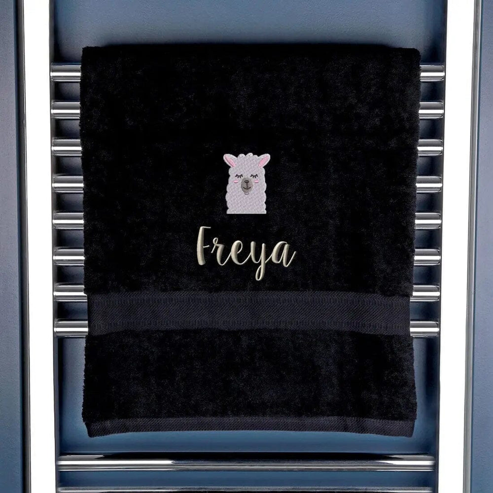 Children's Llama Bath Towel - Duncan Stewart 1978 Egyptian-Black Duncan Stewart 1978