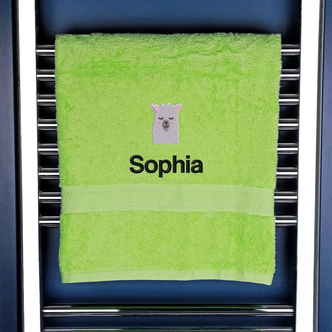 Children's Llama Bath Towel - Duncan Stewart 1978 Egyptian-Lime Duncan Stewart 1978