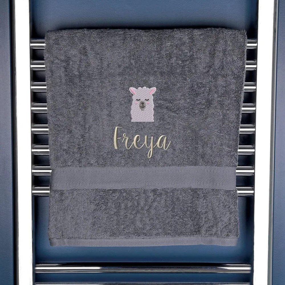 Children's Llama Bath Towel - Duncan Stewart 1978 Egyptian-Slate Duncan Stewart 1978