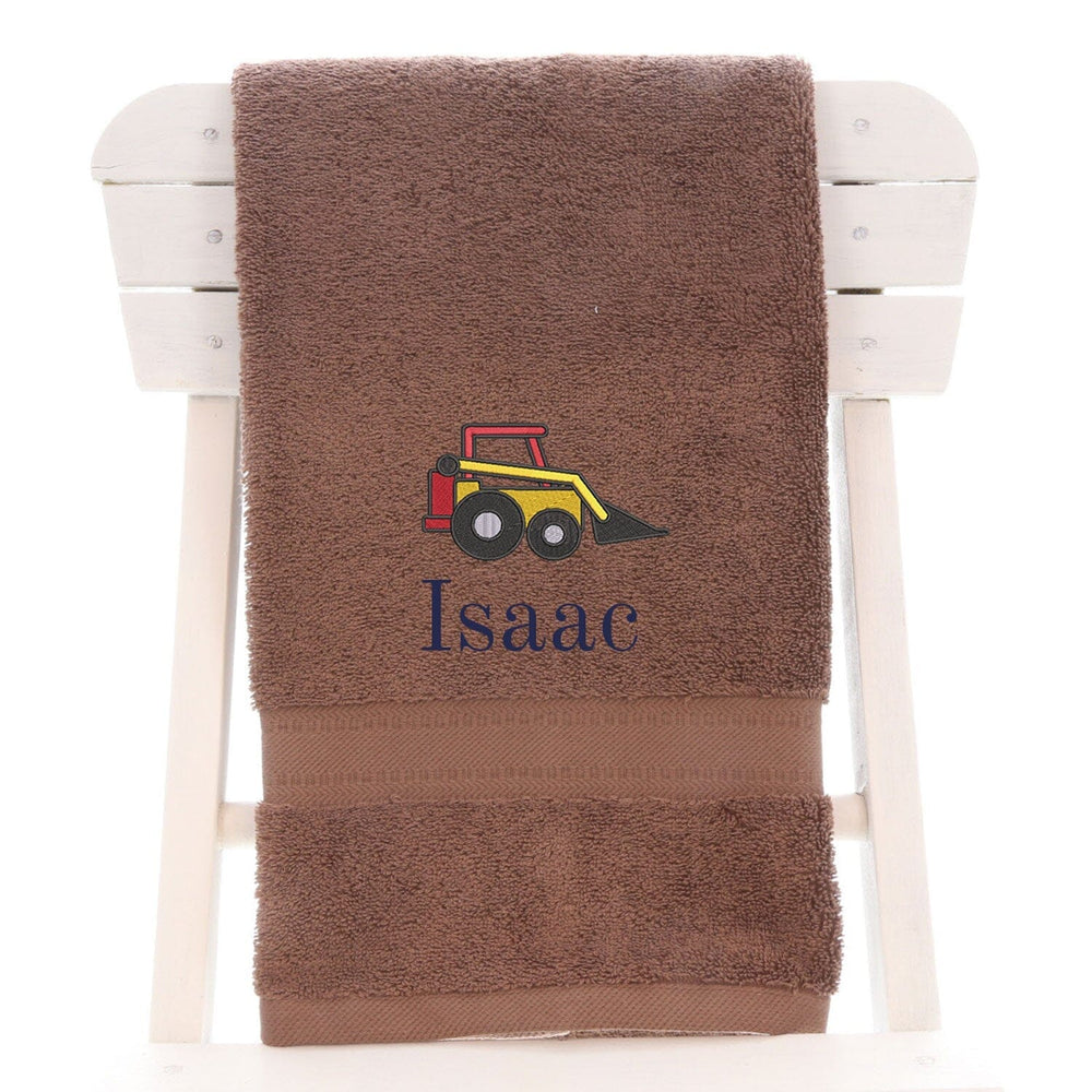 Children's Personalised Digger Bath Towel